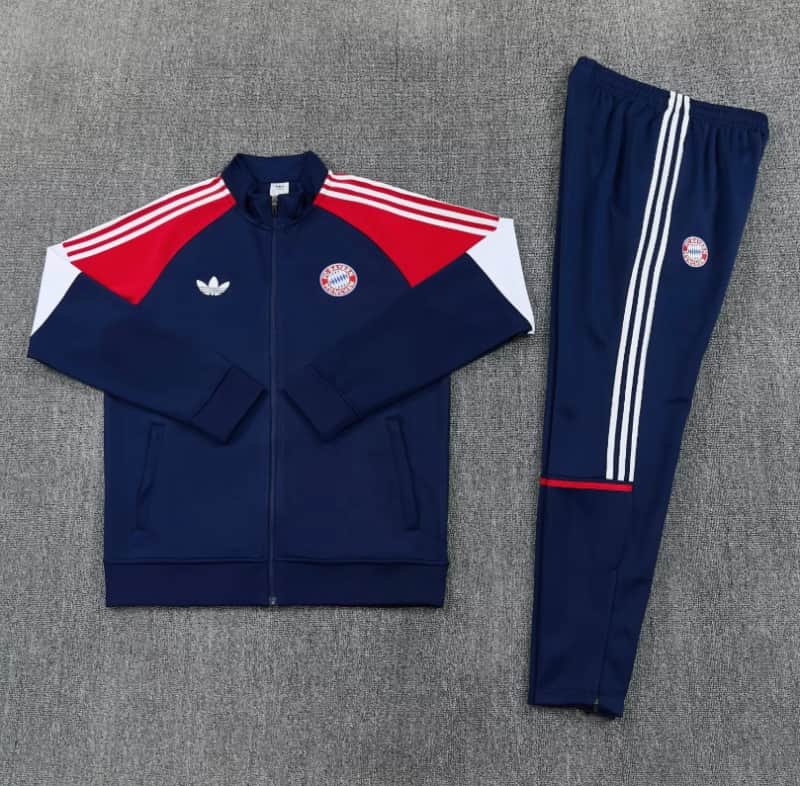 AAA(Thailand) Bayern Munich 25/26 Dark Blue Soccer Tracksuit AAA(Thailand) Bayern Munich 25/26 Dark Blue Soccer Tracksuit