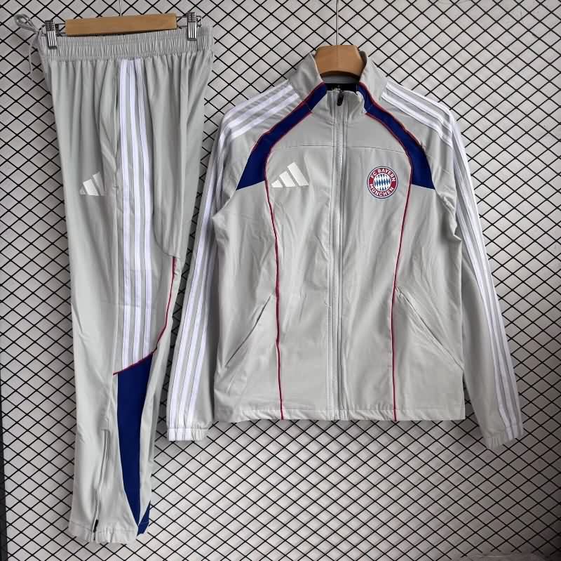 AAA(Thailand) Bayern Munich 25/26 Grey Soccer Tracksuit 03 AAA(Thailand) Bayern Munich 25/26 Grey Soccer Tracksuit 03