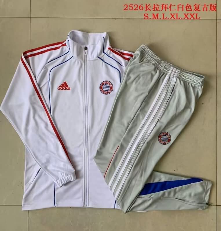 AAA(Thailand) Bayern Munich 25/26 White Soccer Tracksuit AAA(Thailand) Bayern Munich 25/26 White Soccer Tracksuit