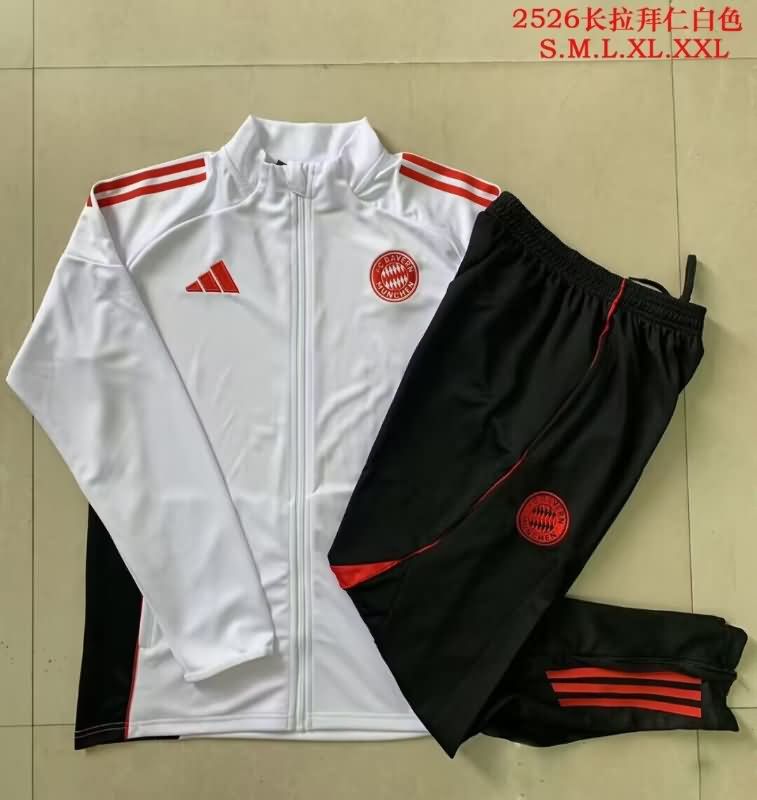 AAA(Thailand) Bayern Munich 25/26 White Soccer Tracksuit 02 AAA(Thailand) Bayern Munich 25/26 White Soccer Tracksuit 02