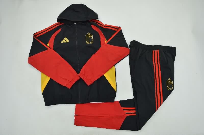 AAA(Thailand) Belgium 2026 Black Soccer Tracksuit AAA(Thailand) Belgium 2026 Black Soccer Tracksuit