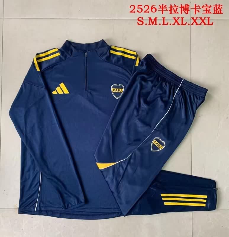 AAA(Thailand) Boca Juniors 2025 Dark Blue Soccer Tracksuit 02 AAA(Thailand) Boca Juniors 2025 Dark Blue Soccer Tracksuit 02