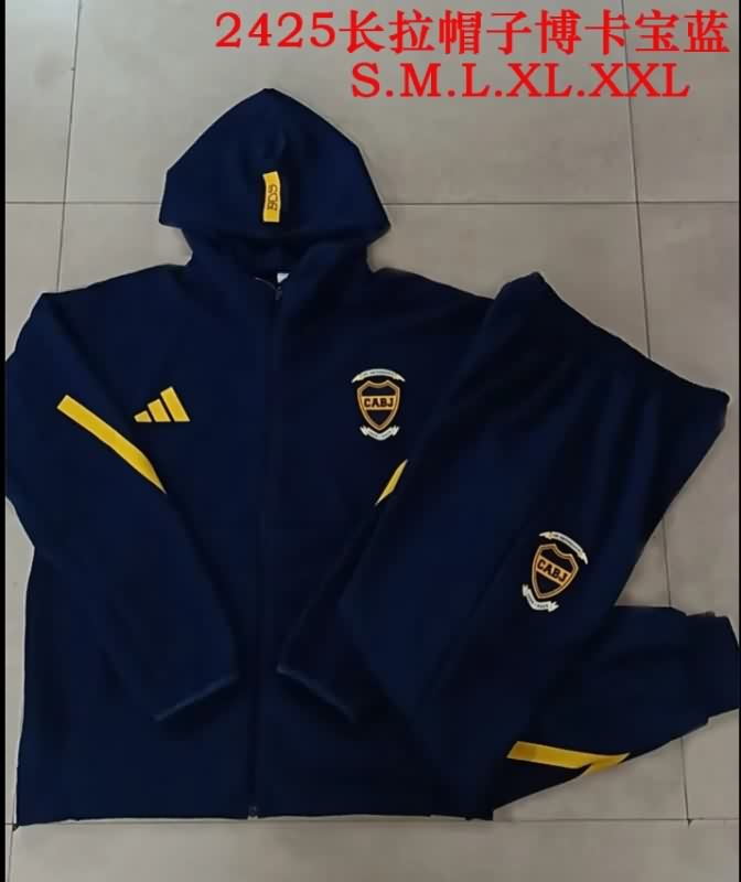 AAA(Thailand) Boca Juniors 2025 Dark Blue Soccer Tracksuit 08 AAA(Thailand) Boca Juniors 2025 Dark Blue Soccer Tracksuit 08