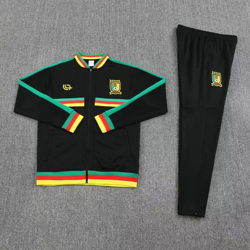 AAA(Thailand) Cameroon 2025 Black Soccer Tracksuit AAA(Thailand) Cameroon 2025 Black Soccer Tracksuit