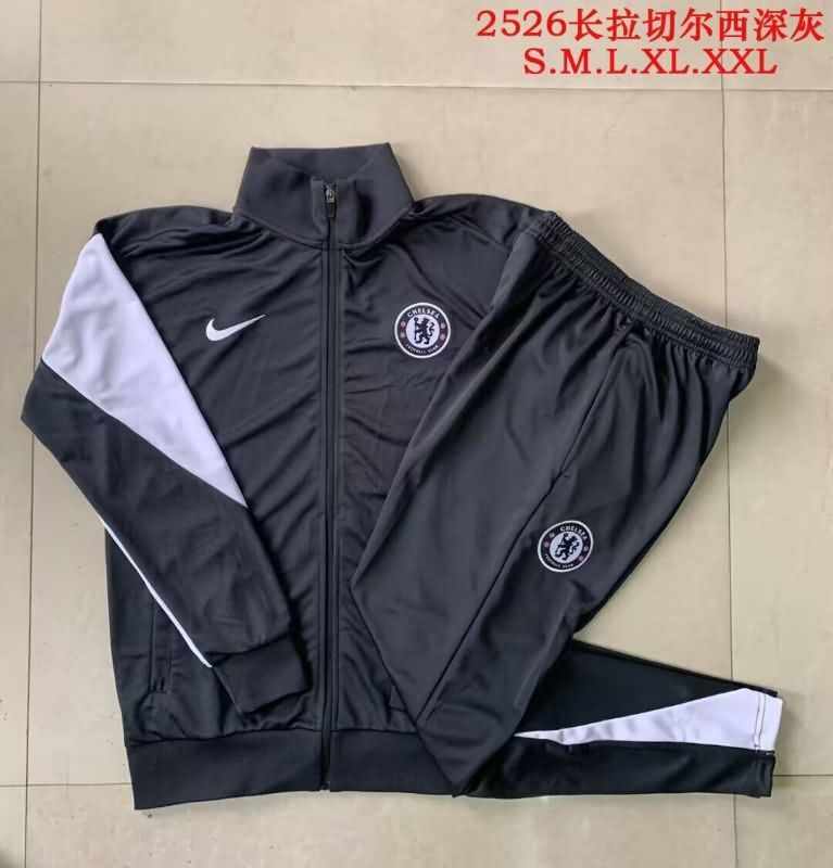 AAA(Thailand) Chelsea 25/26 Black Soccer Tracksuit AAA(Thailand) Chelsea 25/26 Black Soccer Tracksuit