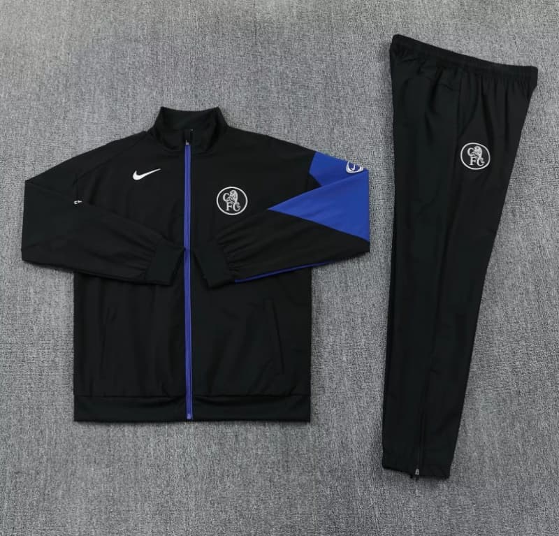 AAA(Thailand) Chelsea 25/26 Black Soccer Tracksuit 05 AAA(Thailand) Chelsea 25/26 Black Soccer Tracksuit 05