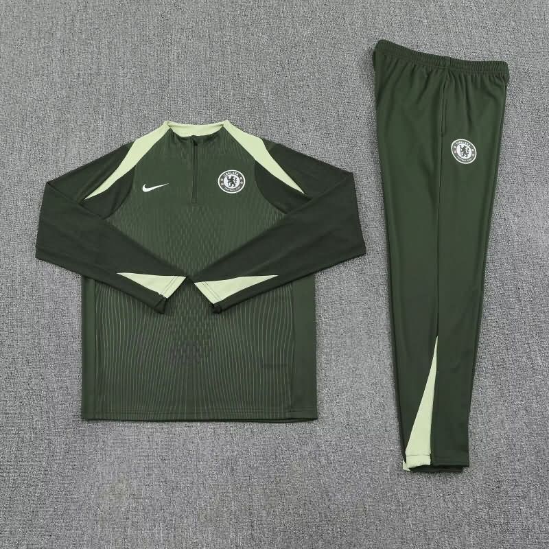 AAA(Thailand) Chelsea 25/26 Dark Green Soccer Tracksuit AAA(Thailand) Chelsea 25/26 Dark Green Soccer Tracksuit