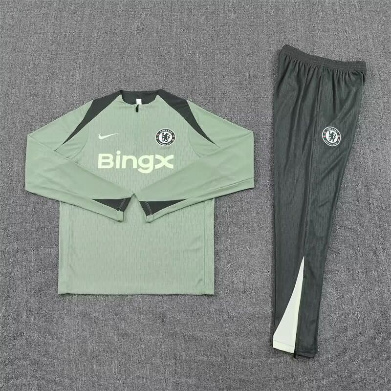 AAA(Thailand) Chelsea 25/26 Green Soccer Tracksuit AAA(Thailand) Chelsea 25/26 Green Soccer Tracksuit