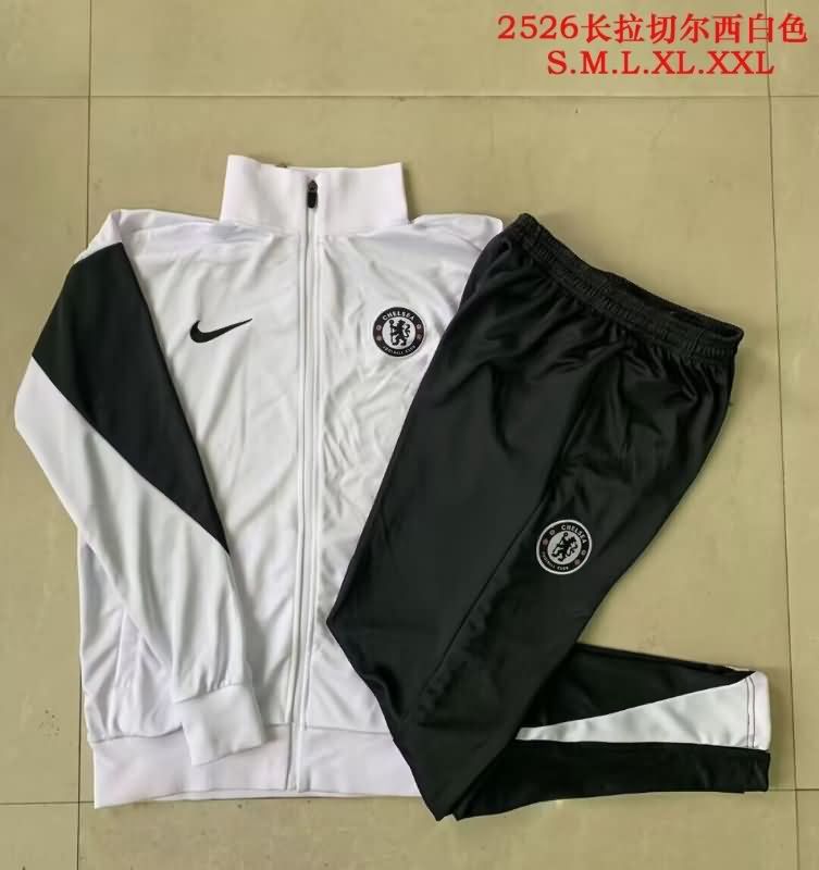 AAA(Thailand) Chelsea 25/26 White Soccer Tracksuit AAA(Thailand) Chelsea 25/26 White Soccer Tracksuit