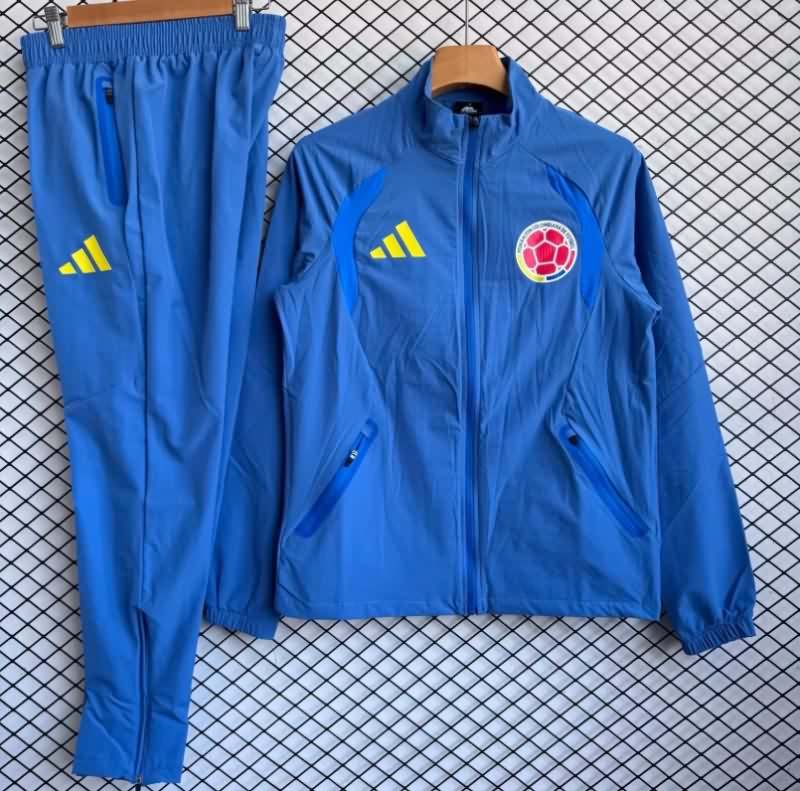 AAA(Thailand) Colombia 2026 Blue Soccer Tracksuit AAA(Thailand) Colombia 2026 Blue Soccer Tracksuit