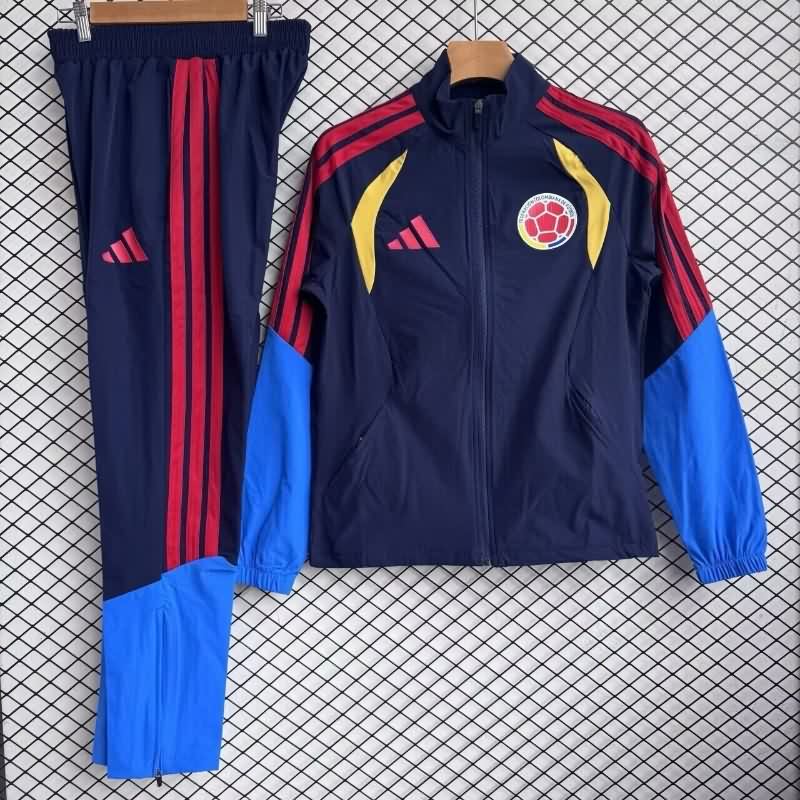AAA(Thailand) Colombia 2026 Dark Blue Soccer Tracksuit AAA(Thailand) Colombia 2026 Dark Blue Soccer Tracksuit