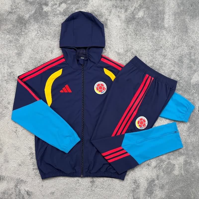 AAA(Thailand) Colombia 2026 Dark Blue Soccer Tracksuit 02 AAA(Thailand) Colombia 2026 Dark Blue Soccer Tracksuit 02
