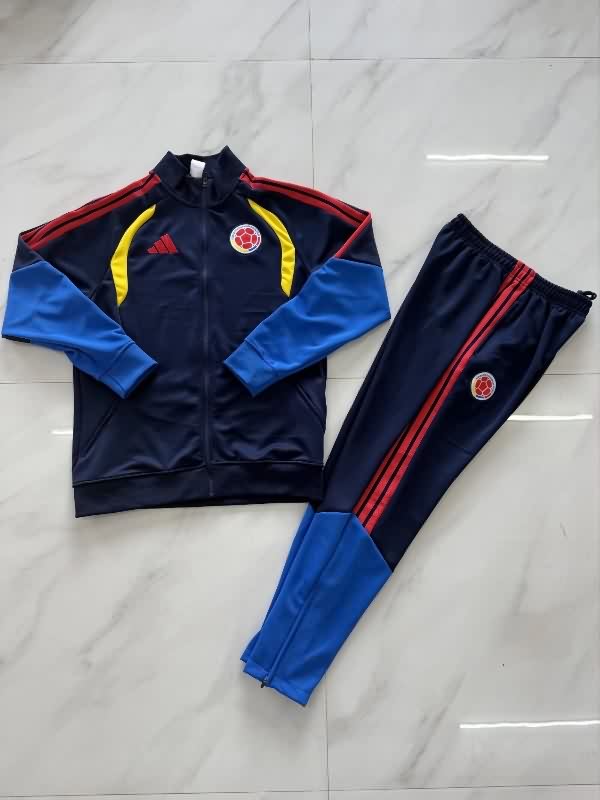 AAA(Thailand) Colombia 2026 Dark Blue Soccer Tracksuit 03 AAA(Thailand) Colombia 2026 Dark Blue Soccer Tracksuit 03