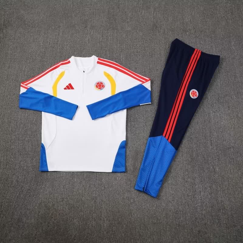 AAA(Thailand) Colombia 2026 White Soccer Tracksuit AAA(Thailand) Colombia 2026 White Soccer Tracksuit