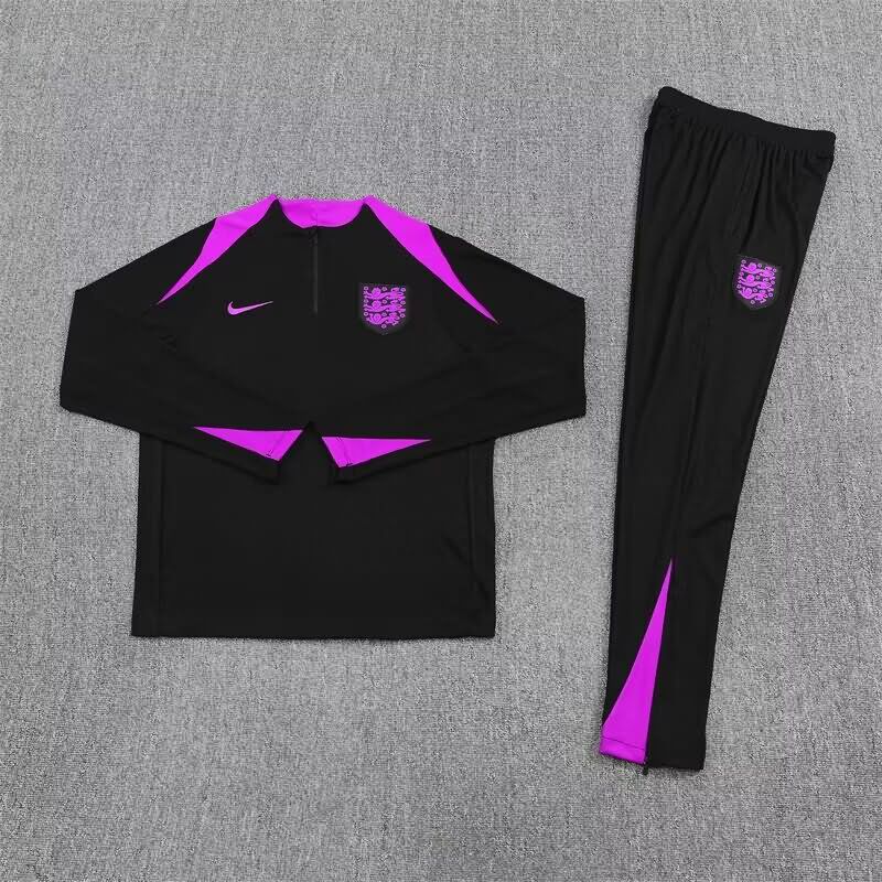 AAA(Thailand) England 2025 Black Soccer Tracksuit AAA(Thailand) England 2025 Black Soccer Tracksuit