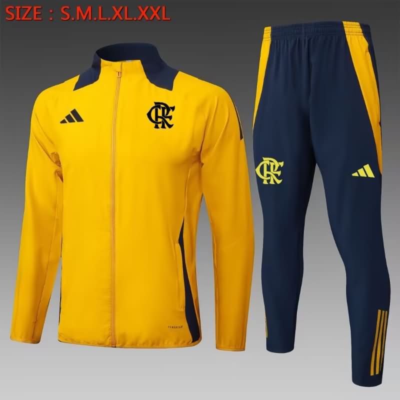 AAA(Thailand) Flamengo 2025 Yellow Soccer Tracksuit