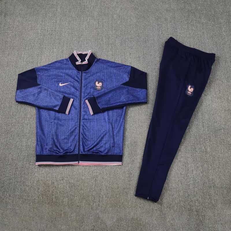 AAA(Thailand) France 2026 Dark Blue Soccer Tracksuit AAA(Thailand) France 2026 Dark Blue Soccer Tracksuit