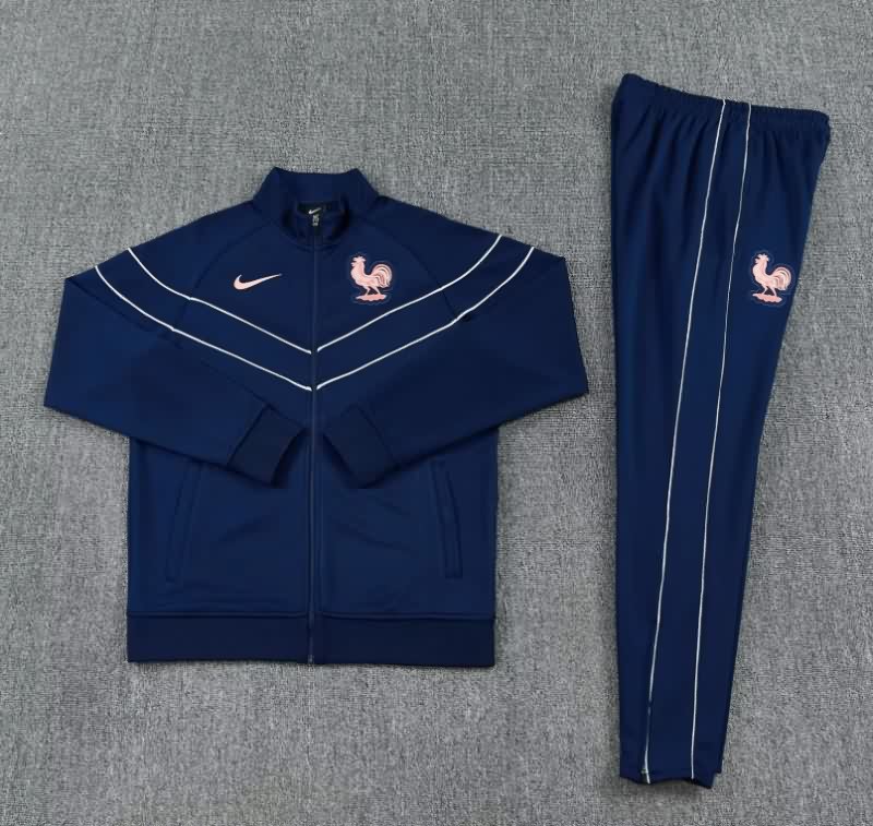 AAA(Thailand) France 2026 Dark Blue Soccer Tracksuit 02 AAA(Thailand) France 2026 Dark Blue Soccer Tracksuit 02