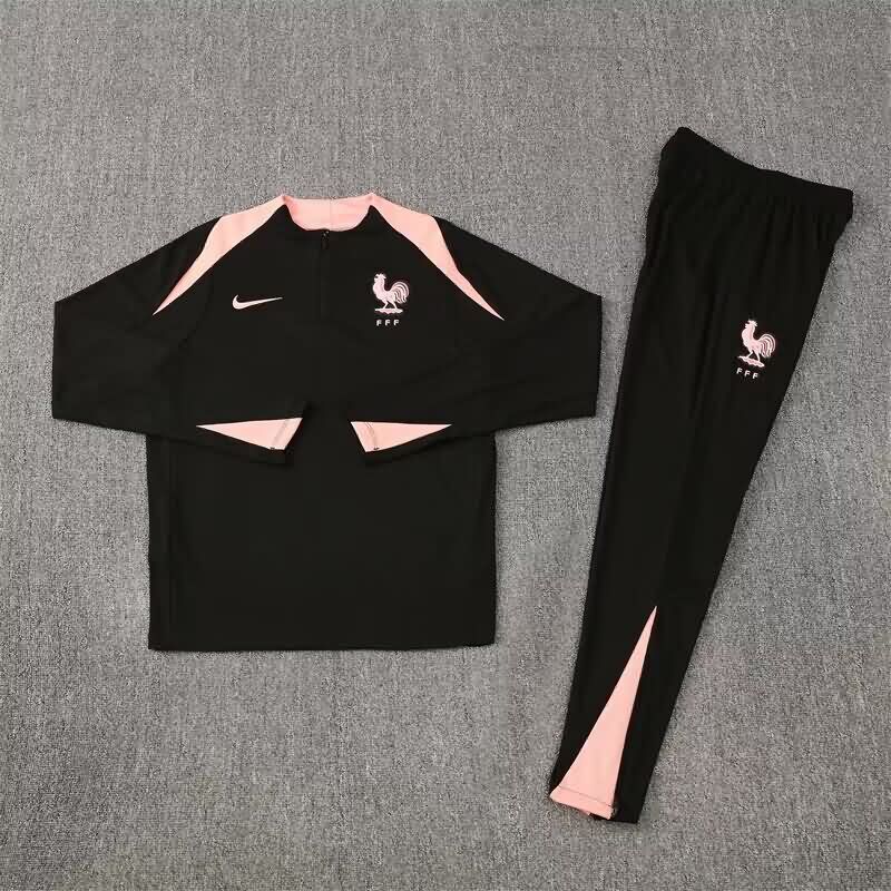 AAA(Thailand) France 2025 Black Soccer Tracksuit AAA(Thailand) France 2025 Black Soccer Tracksuit