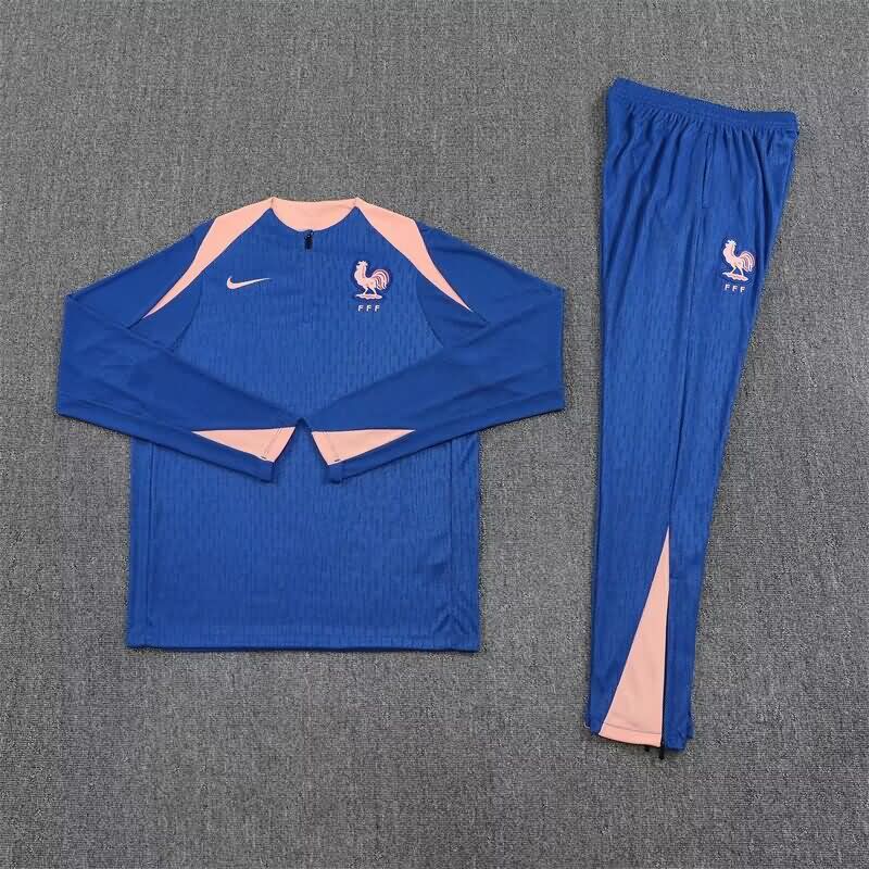 AAA(Thailand) France 2025 Blue Soccer Tracksuit AAA(Thailand) France 2025 Blue Soccer Tracksuit