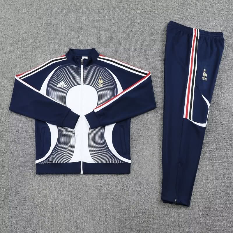 AAA(Thailand) France 2025 Dark Blue Soccer Tracksuit AAA(Thailand) France 2025 Dark Blue Soccer Tracksuit
