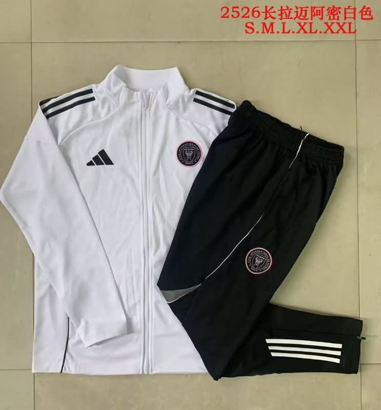 AAA(Thailand) Inter Miami 2025 White Soccer Tracksuit 02 AAA(Thailand) Inter Miami 2025 White Soccer Tracksuit 02