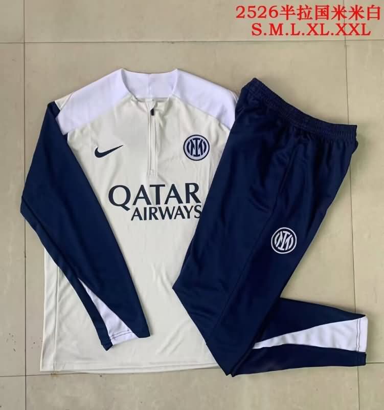 AAA(Thailand) Inter Milan 25/26 Grey Soccer Tracksuit AAA(Thailand) Inter Milan 25/26 Grey Soccer Tracksuit