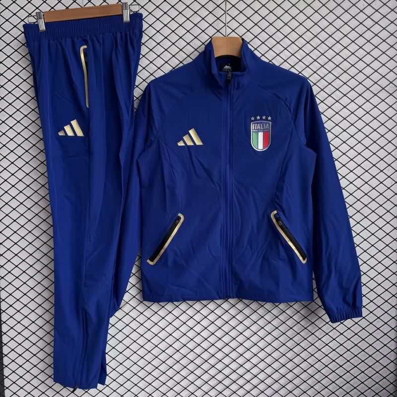 AAA(Thailand) Italy 2026 Dark Blue Soccer Tracksuit AAA(Thailand) Italy 2026 Dark Blue Soccer Tracksuit
