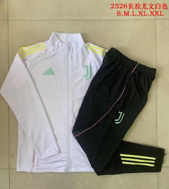 AAA(Thailand) Juventus 25/26 White Soccer Tracksuit 03 AAA(Thailand) Juventus 25/26 White Soccer Tracksuit 03