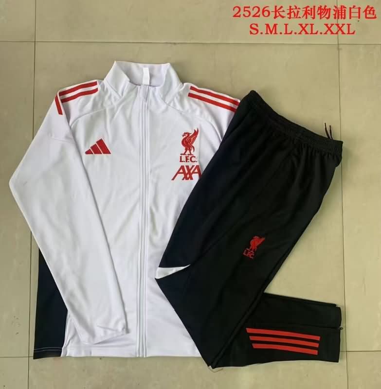 AAA(Thailand) Liverpool 25/26 White Soccer Tracksuit AAA(Thailand) Liverpool 25/26 White Soccer Tracksuit