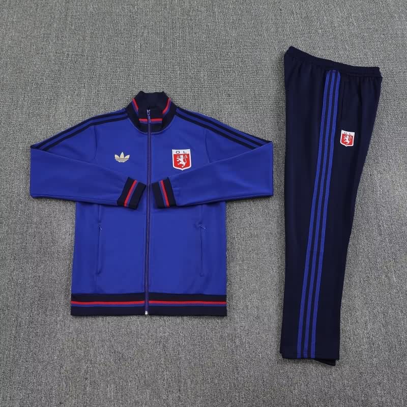 AAA(Thailand) Lyon 2025 Dark Blue Soccer Tracksuit