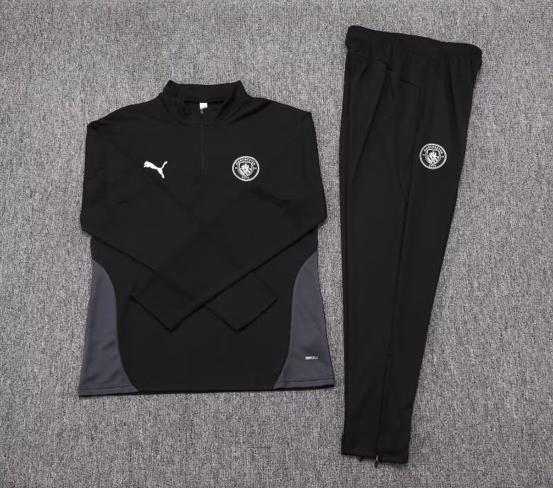 AAA(Thailand) Manchester City 25/26 Black Soccer Tracksuit AAA(Thailand) Manchester City 25/26 Black Soccer Tracksuit