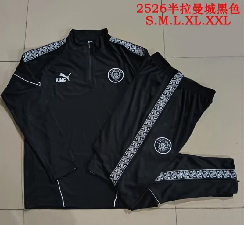 AAA(Thailand) Manchester City 25/26 Black Soccer Tracksuit 02 AAA(Thailand) Manchester City 25/26 Black Soccer Tracksuit 02