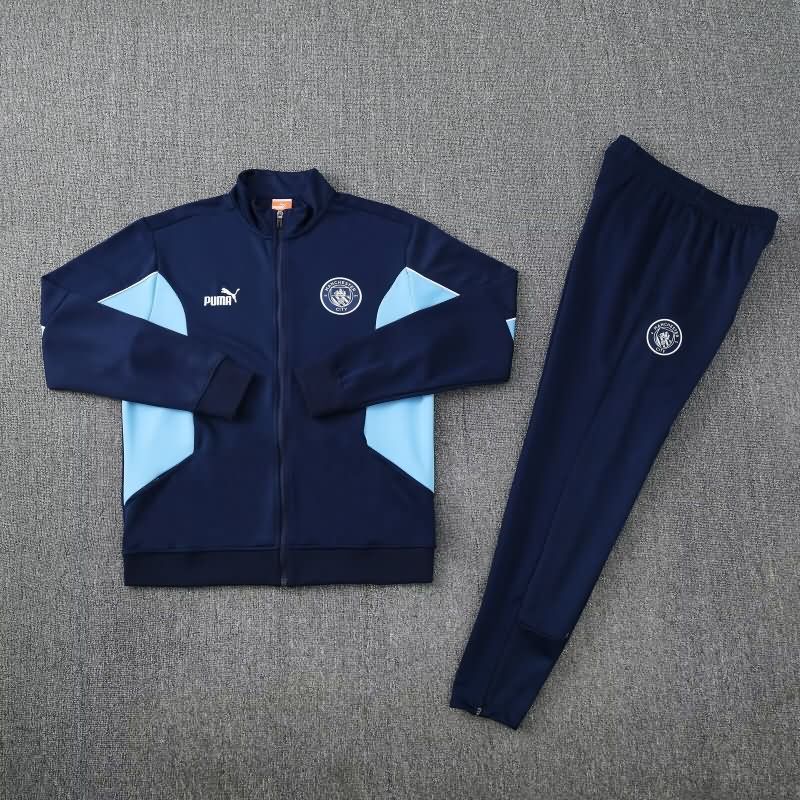 AAA(Thailand) Manchester City 25/26 Dark Blue Soccer Tracksuit 02 AAA(Thailand) Manchester City 25/26 Dark Blue Soccer Tracksuit 02