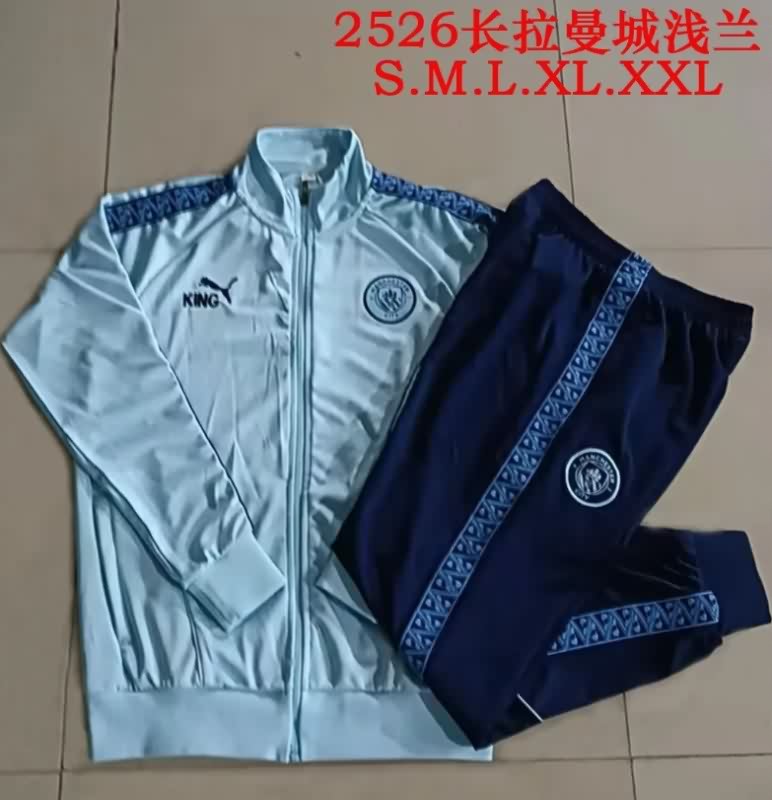 AAA(Thailand) Manchester City 25/26 Light Blue Soccer Tracksuit 03 AAA(Thailand) Manchester City 25/26 Light Blue Soccer Tracksuit 03