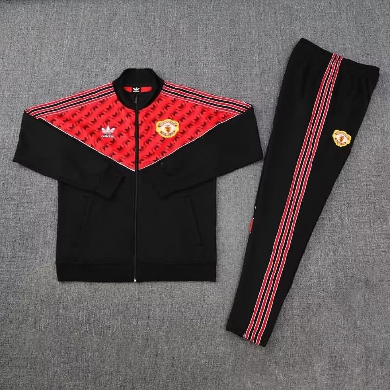 AAA(Thailand) Manchester United 25/26 Black Soccer Tracksuit 02 AAA(Thailand) Manchester United 25/26 Black Soccer Tracksuit 02