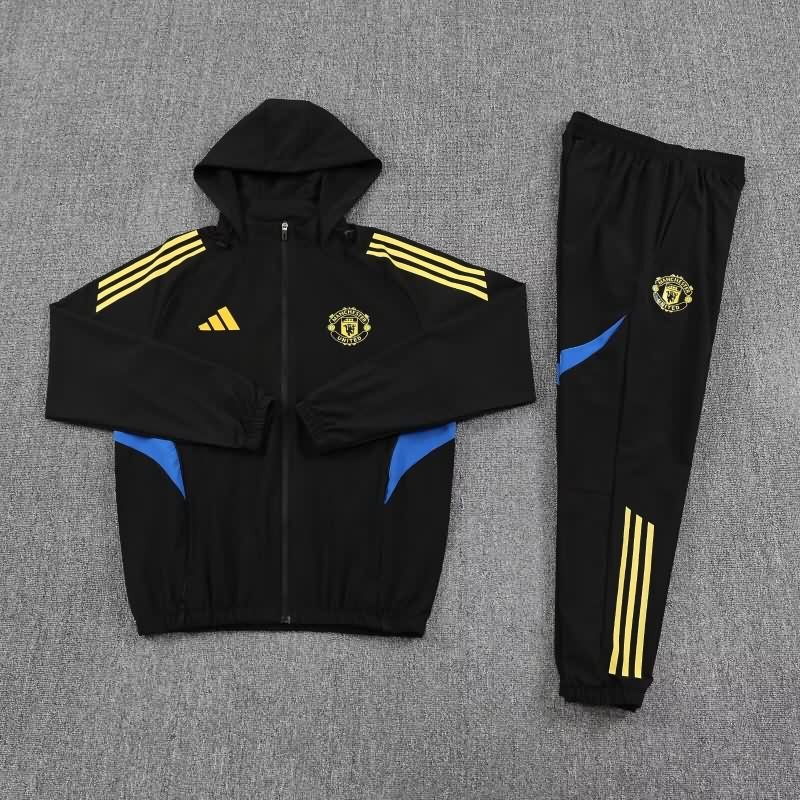 AAA(Thailand) Manchester United 25/26 Black Soccer Tracksuit 04 AAA(Thailand) Manchester United 25/26 Black Soccer Tracksuit 04