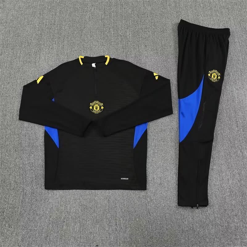 AAA(Thailand) Manchester United 25/26 Black Soccer Tracksuit 05 AAA(Thailand) Manchester United 25/26 Black Soccer Tracksuit 05