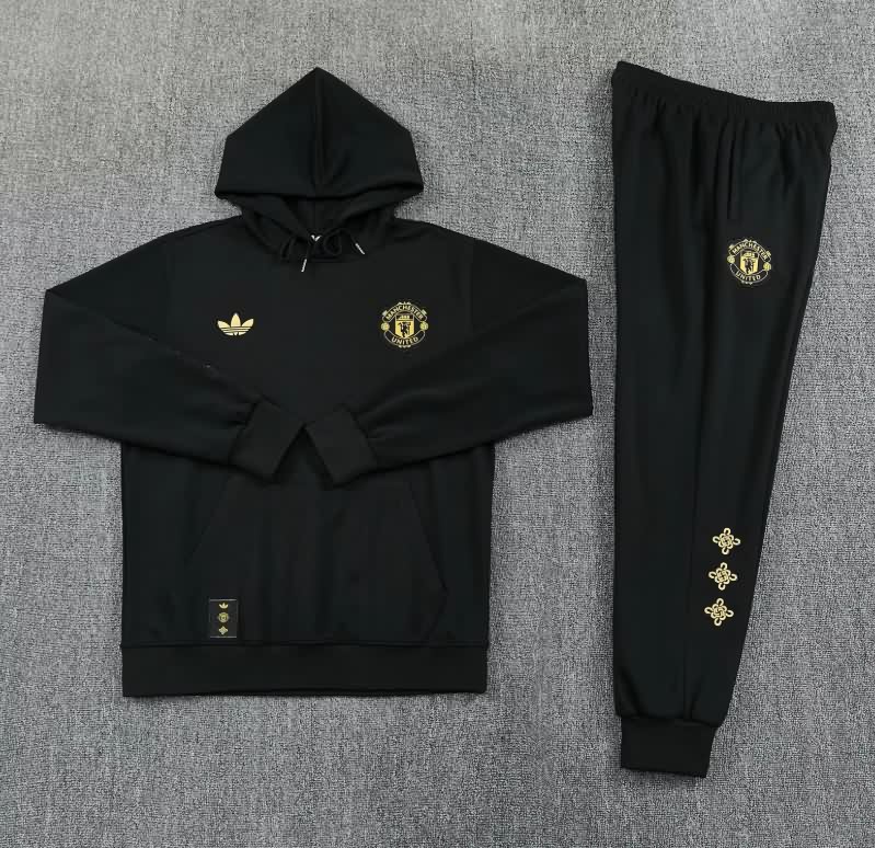 AAA(Thailand) Manchester United 25/26 Black Soccer Tracksuit 07 AAA(Thailand) Manchester United 25/26 Black Soccer Tracksuit 07