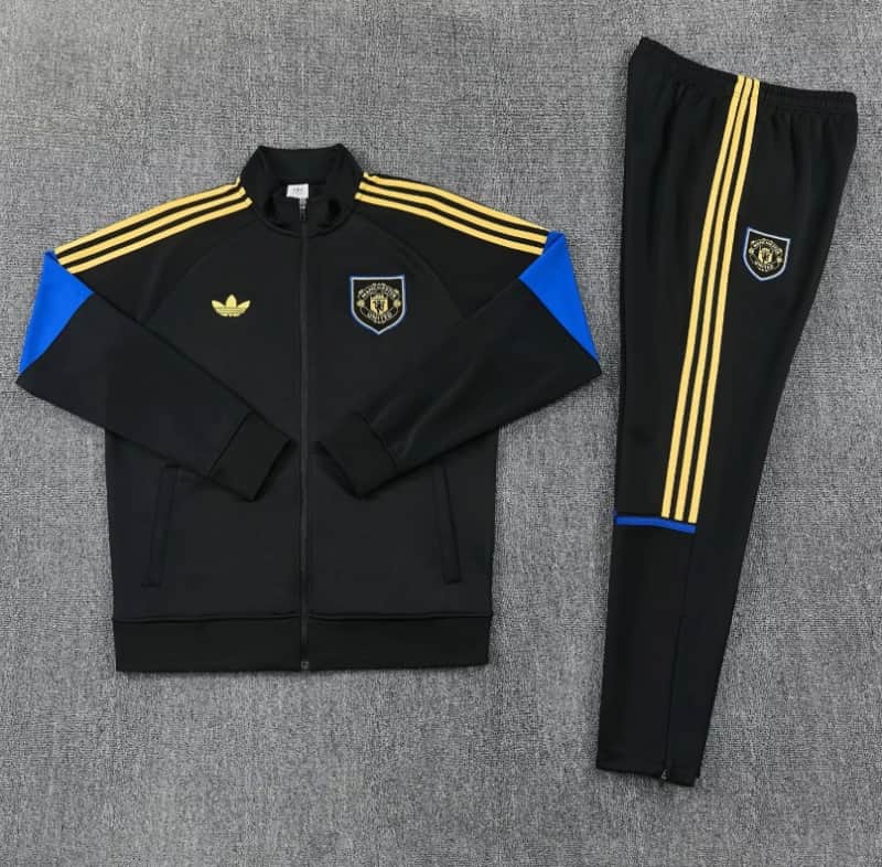AAA(Thailand) Manchester United 25/26 Black Soccer Tracksuit 08 AAA(Thailand) Manchester United 25/26 Black Soccer Tracksuit 08