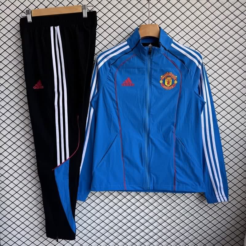 AAA(Thailand) Manchester United 25/26 Blue Soccer Tracksuit 04 AAA(Thailand) Manchester United 25/26 Blue Soccer Tracksuit 04