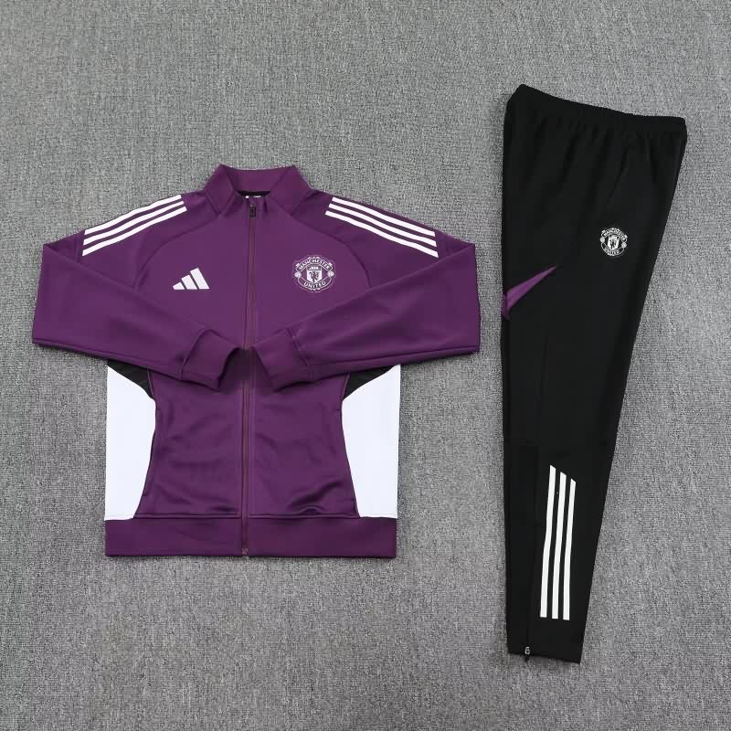 AAA(Thailand) Manchester United 25/26 Purple Soccer Tracksuit 03 AAA(Thailand) Manchester United 25/26 Purple Soccer Tracksuit 03