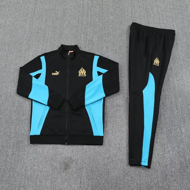 AAA(Thailand) Marseilles 25/26 Black Soccer Tracksuit AAA(Thailand) Marseilles 25/26 Black Soccer Tracksuit
