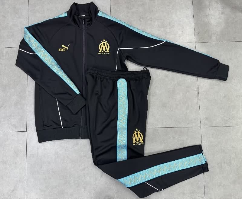 AAA(Thailand) Marseilles 25/26 Black Soccer Tracksuit 02 AAA(Thailand) Marseilles 25/26 Black Soccer Tracksuit 02