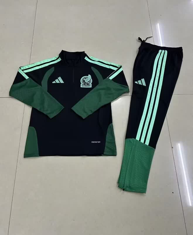 AAA(Thailand) Mexico 2025 Black Soccer Tracksuit 02 AAA(Thailand) Mexico 2025 Black Soccer Tracksuit 02