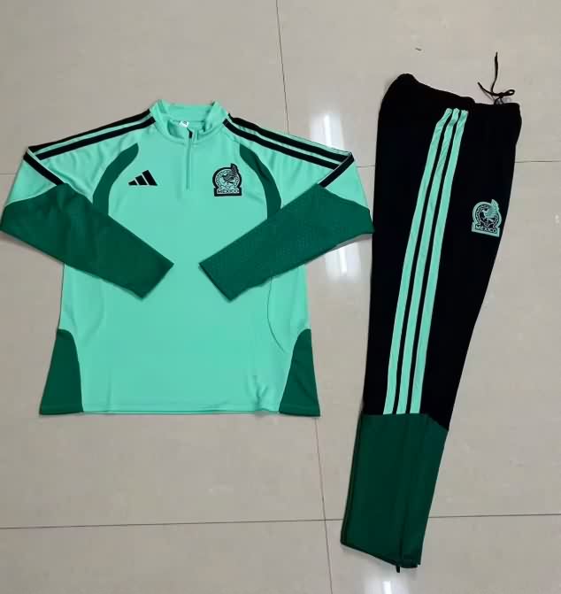 AAA(Thailand) Mexico 2025 Green Soccer Tracksuit AAA(Thailand) Mexico 2025 Green Soccer Tracksuit