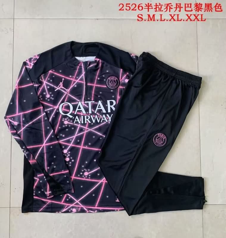 AAA(Thailand) Paris St Germain 25/26 Black Soccer Tracksuit 04 AAA(Thailand) Paris St Germain 25/26 Black Soccer Tracksuit 04