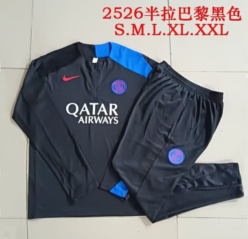 AAA(Thailand) Paris St Germain 25/26 Black Soccer Tracksuit 07 AAA(Thailand) Paris St Germain 25/26 Black Soccer Tracksuit 07