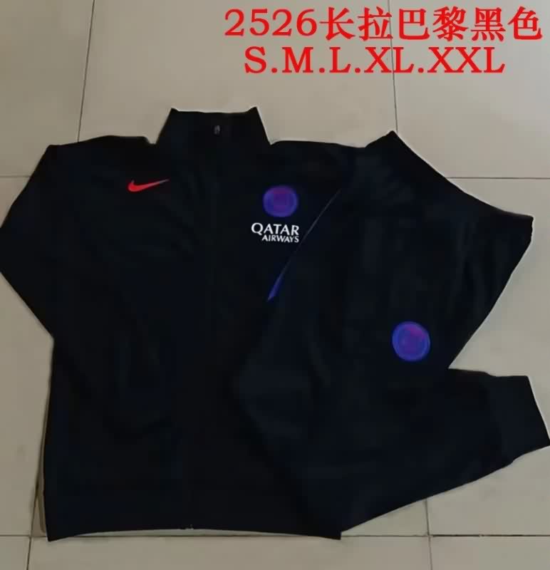 AAA(Thailand) Paris St Germain 25/26 Black Soccer Tracksuit 10 AAA(Thailand) Paris St Germain 25/26 Black Soccer Tracksuit 10