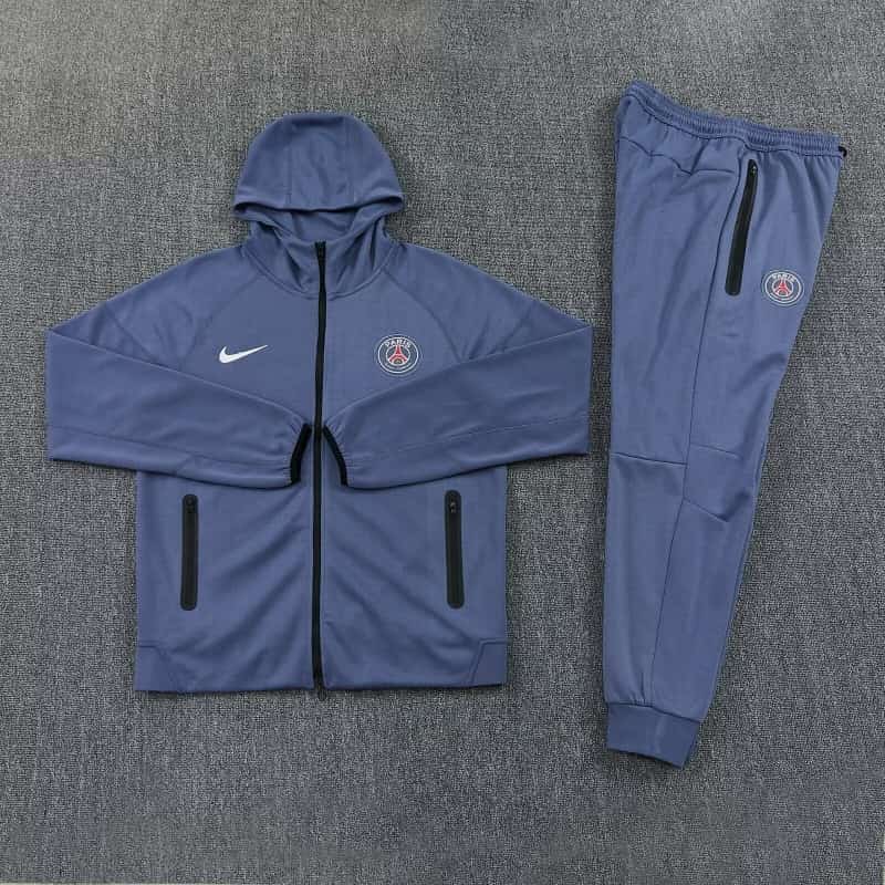 AAA(Thailand) Paris St Germain 25/26 Grey Soccer Tracksuit 02 AAA(Thailand) Paris St Germain 25/26 Grey Soccer Tracksuit 02